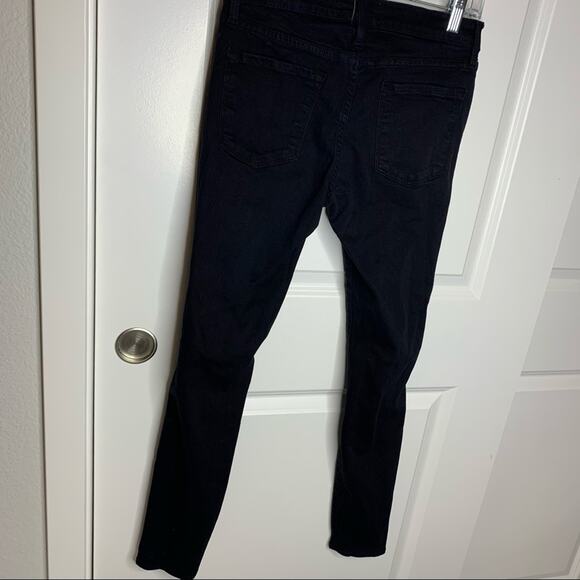Frame Le Skinny De Jeanne Black Heavily Distressed Skinny Ankle Jeans Size 27 - Picture 7 of 8